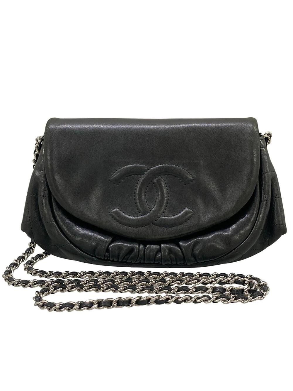 Chanel Half Moon Black Lambskin Other #378062C21B